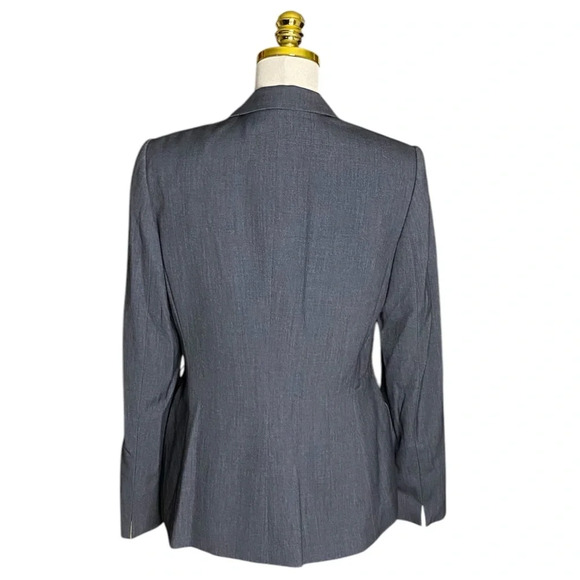 CALVIN KLEIN | Women's One Button Stretch Dark Gray Blazer Size 8 - Picture 6 of 8